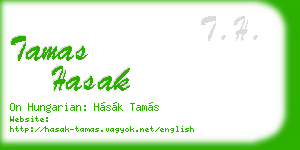 tamas hasak business card